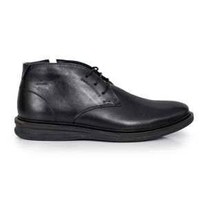 BOTA BOCHE NEGRA ZAPATO CONFORT HOMBRE CUERO