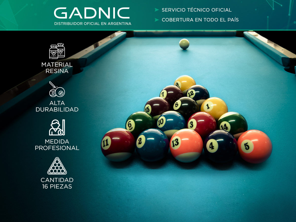 Juego De Bolas De Pool Gadnic Medida Profesional 57,5mm - Provincia Compras