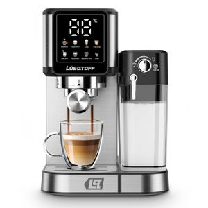 Cafetera Expresso C/ adaptador de Capsula Inox- LUSQTOFF