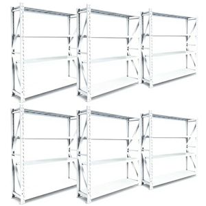 Estantería CASSÉ Home Metalica 200x200x60 Blanco Combo x 6