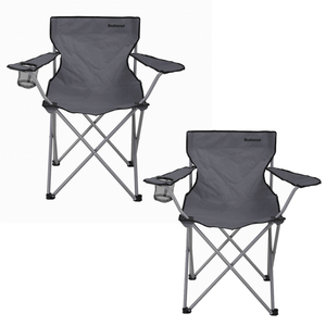Silla Director x 2 Camping Plegable Porta Vaso