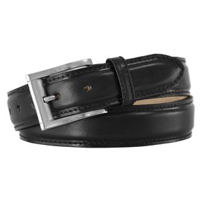 CINTURON TABORA NEGRO CUERO CINTO HOMBRE CLASICO