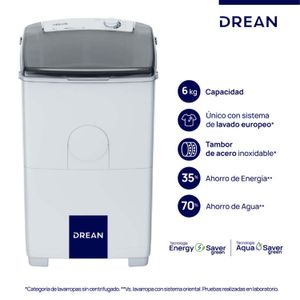 Lavarropa Carga Superior Drean 6 KG  Blanco LTDR67SB0