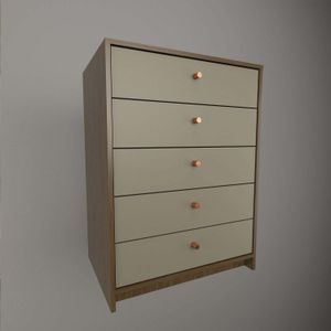 Chiffonier 5 Cajones Tables Cod: 6058 Nogal-Gris