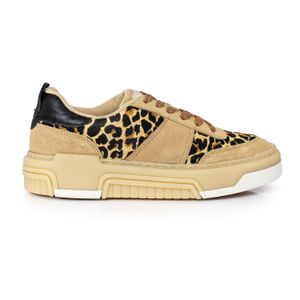 ZAPATILLA SENOIA LEOPARDO CUERO GAMUZA MUJER MODA
