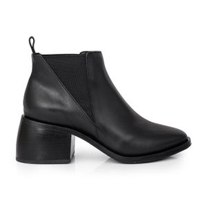 BOTA MAGNOLIA NEGRA BOTINETA MUJER CUERO CLASICA