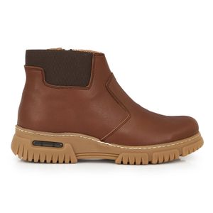 BOTA LENOX MARRON CÓMODA ELÁSTICO MUJER CUERO