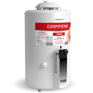 TERMOTANQUE COPPENS 50L MULTIGAS DE PIE-COLGAR CONEXION SUPERIOR.