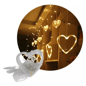Guirnalda Cortina Led Corazones