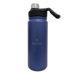 Botella Termica 650 Ml Broksol Fitness Deportiva Con Pico Azul