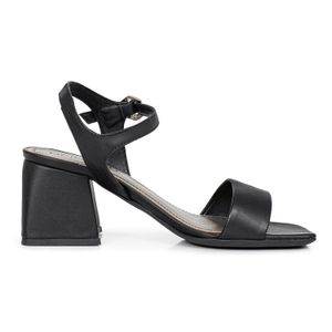 SANDALIA LINYI NEGRA CASUAL CUERO MUJER CHINELA