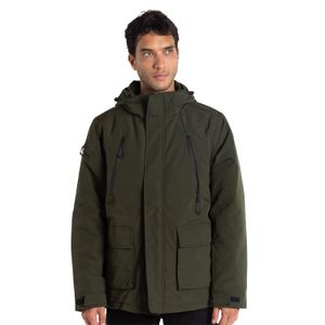CAMPERA PARKER VERDE ABRIGO TAPADO POLIESTER HOMBRE