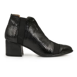 BOTA SOLAND NEGRA VESTIR ELEGANTE CUERO MUJER