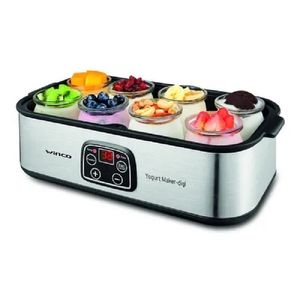 YOGURTERA DIGITAL 8 FRASCOS CUERPO ACERO INOXIDABLE