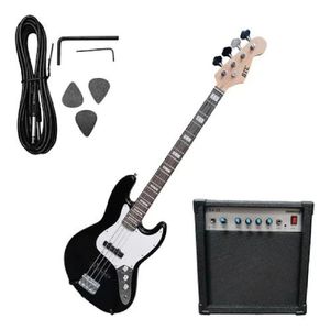 Pack Bajo Eléctrico tipo JazzBass con amplificador y accesorios