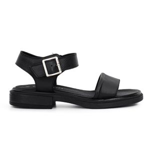 SANDALIA AICHI NEGRA MUJER CUERO CASUAL CHINELA