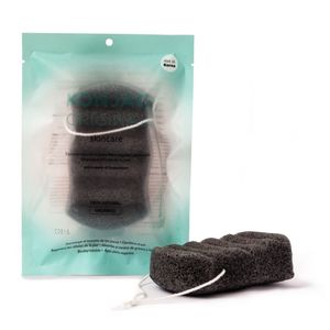 Esponja Corporal Negra Con Cenizas Activas de Bambú Natural