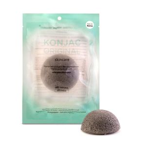 Esponja Facial con Cenizas Activas de Bambú Natural Para Piel Con Acné