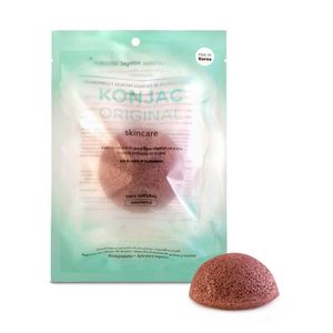 Esponja Facial con Fina Arcilla Roja Francesa Natural Para Piel con Rosácea