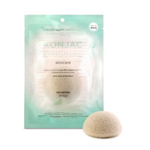 Esponja Facial con Fina Arcilla Verde Francesa Natural Para Piel Mixta