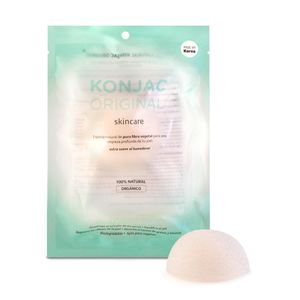 Esponja Facial Blanca Konjac Original Natural Para Todo Tipo De Piel