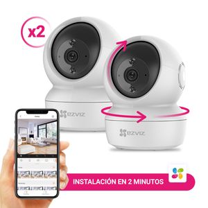 Kit x2 Cámara Domo PT WiFi Interior-C6N-Ezviz - Full HD