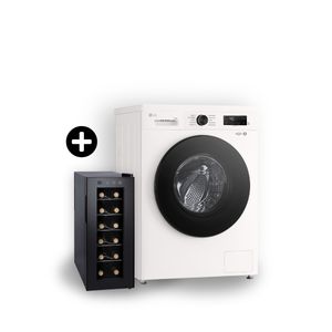 Combo Lavarropas LG Inverter 6,5kg White Cava P/12 Botellas