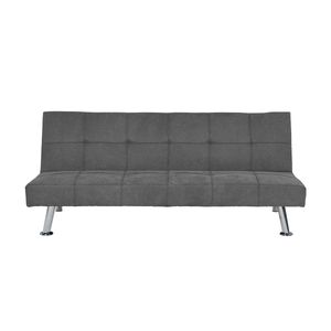 Sillón Cama Futón Madera Patas Metálicas 178x81x76cm Gris