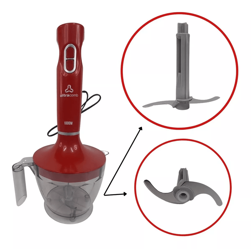 Licuadora De Mano Mixer 1000w Rojo LM-2521 - Ultracomb