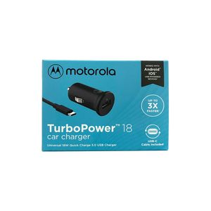 CARGADOR AUTO PLUG IN 12 V TURBO POWER 18 -  CON CABLE TYPE C