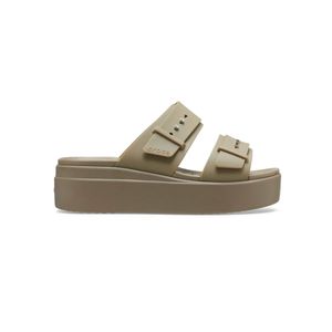 Sandalias Crocs Brooklyn Bucke Mujer Moda Marrón