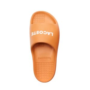 Ojotas Lacoste Serve Slide 2.0 Hombre Moda Naranja