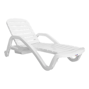 Reposera Piletera Plástica Aruba 4 Posiciones Con Ruedas