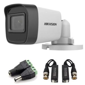 Kit Cámara de Seguridad Hikvision DS-2CE16D0T-EXIPF con Balun y Conectores