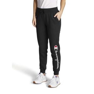 Pantalón Champion Logo Mujer Moda Gris Melange