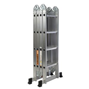 Escalera Plegable De Aluminio 16 Escalones 4,7 Mts Lüsqtoff LE400