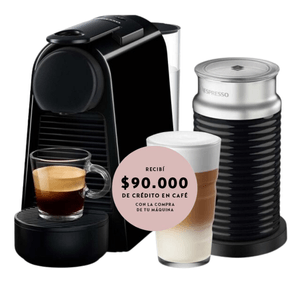 Cefetera Nespresso Essenza Mini Black + Aeroccino A3KD30-AR-BK-NE