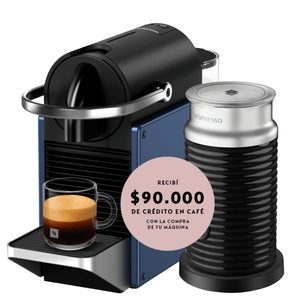 Cafetera Nespresso Pixie Blue con Aeroccino A3KD62-AR-BLNE-EI