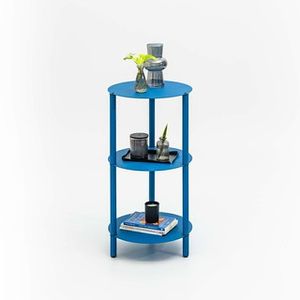MESITA AUXILIAR 3 PISOS. 77cm x Ø40cm. Color Azul