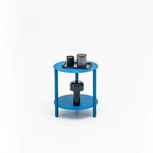 MESITA AUXILIAR 2 PISOS. 44cm x Ø40cm. Color Azul