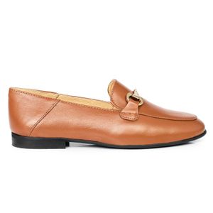 MOCASIN CAÑUELAS TERRACOTA CUERO CHATITA MUJER MODERNO