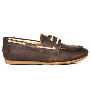 MOCASIN BERMEJO CHOCOLATE CLASICO MUJER URBANO CUERO