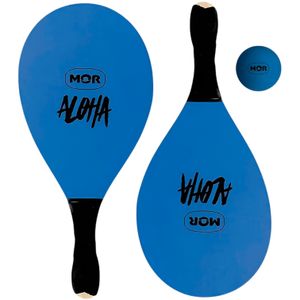 Juego Tenis Playa Paletas de Madera Revestidas Mor 3700