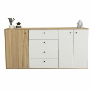 BAHIUT MODERNO ALTO DE 3 PUERTAS 1.75 M CON 4 CAJONES