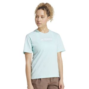 Remera Adidas Terrex Classic Logo Mujer Outdoor Celeste