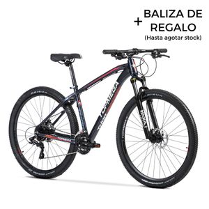 Bicicleta TopMega MTB Thor R29 24V Negro Talle S + Baliza de regalo 1009652