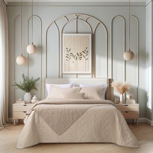 Kit Tokio 4 piezas. Cubrecama+2 Fundas de Almohadon+1 Almohadon c/relleno 2 1/2 plazas