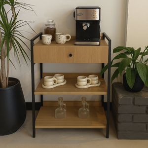 Coffee Station Desayunador Con Estantes Mueble de cocina