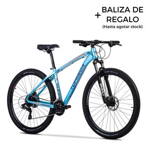 Bicicleta TopMega MTB Thor R29 24V Celeste Talle M + Baliza de regalo 1009662