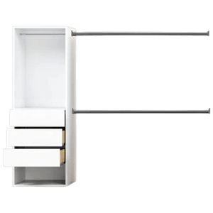 Interior De Placard Ropero Vestidor  Modulo A de 0,60m + 2 barrales de 1,20mt